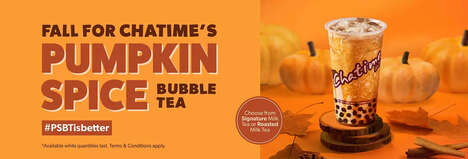 Pumpkin Spiced Bubble Teas