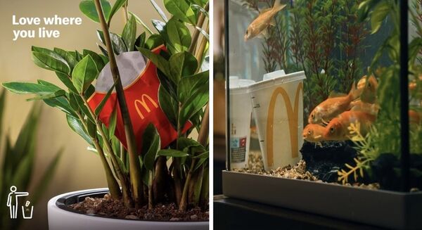 Sustainable QSR Litter Adverts