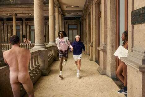 Nudist-Themed Sporty Fashion Campaigns