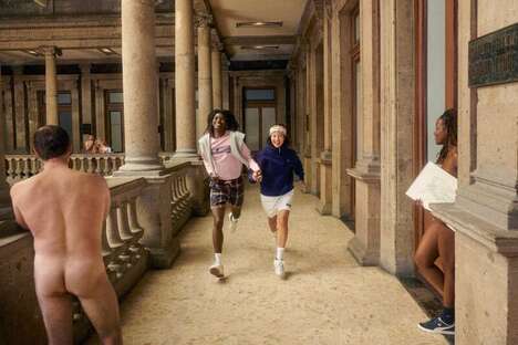 Nudist-Themed Sporty Fashion Campaigns
