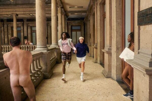 Nudist-Themed Sporty Fashion Campaigns