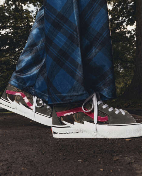Collaborative Camo-Detailed Sneakers