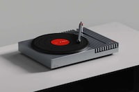 Metallic Architectural Record Players Image 1
