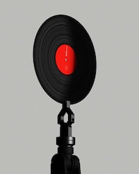Metallic Architectural Record Players Image 5