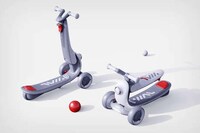 Two-in-One Kids Scooter Designs Image 1