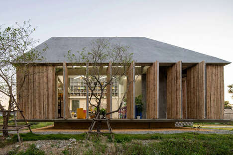 Rotating Bamboo Screen-Cladded Studios