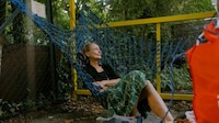Waste Tarp-Made Public Seating