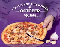Garlicky Sausage Pizzas Image 1