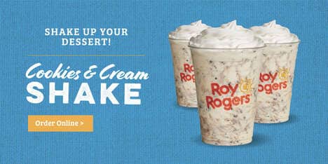 Creamy Crushed Cookie Shakes