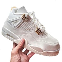 Gold-Tinged Minimal Sneakers Image 1