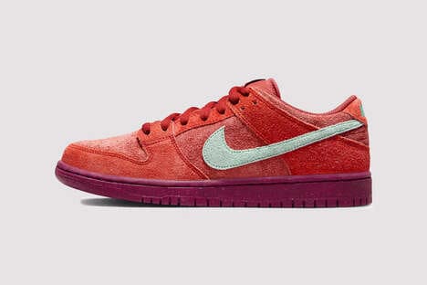 Blue-Accented Fiery Sneakers