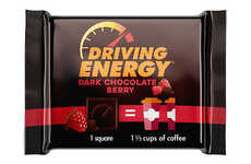 Convenient Caffeinated Dark Chocolates