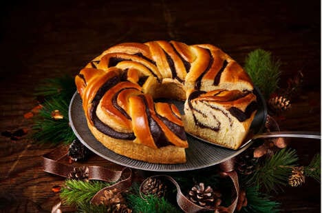 Festive Marbled Brioche Breads