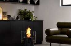 Portable Cylindrical Fireplaces