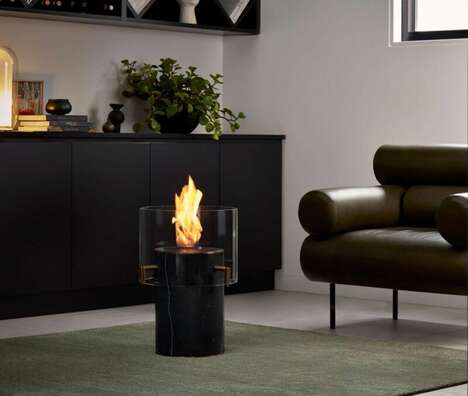 Portable Cylindrical Fireplaces