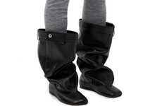 Stealthy Baggy Textural Boots