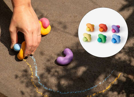 Bean-Shaped Vibrant Chalks