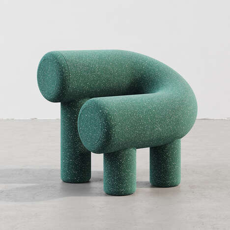 Chunky Cylindrical Lounge Chairs