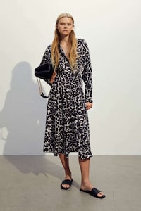 Sophisticated Tie-Belt Dresses Image 3