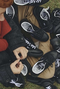 Full-Grain Leather Collab Footwear Image 2
