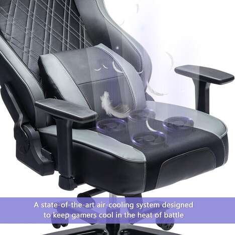Fan-Equipped Leather Chairs