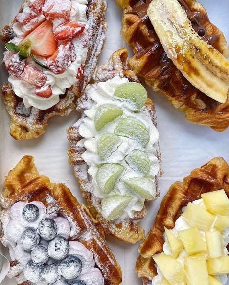 Savory Croissant-Waffle Dishes