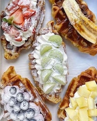 Savory Croissant-Waffle Dishes