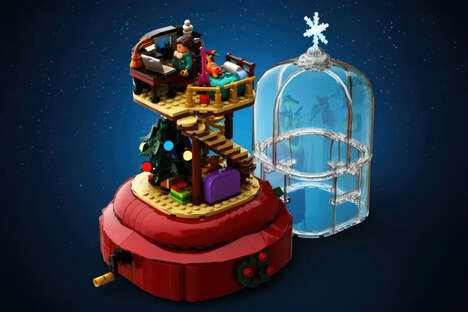 Building Block Snow Globes