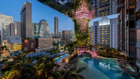 Hotel-Based Garden Terraced Columns