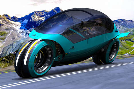 Four-Wheeled Hybrid Bike Designs