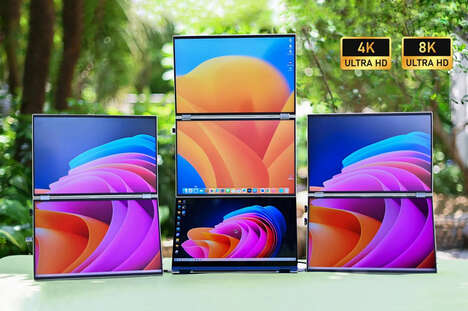 Stacked Foldable 4K Monitors