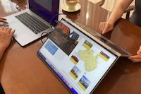 Stacked Foldable 4K Monitors Image 2