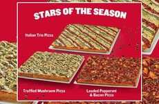 Festive Square-Shaped Pizzas