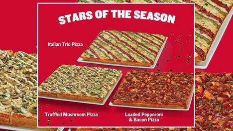 Festive Square-Shaped Pizzas