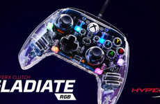 Transparent Illuminated Gaming Controllers