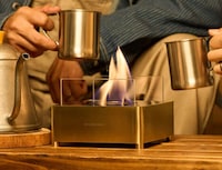 Mixed-Material Tabletop Fireplaces Image 3
