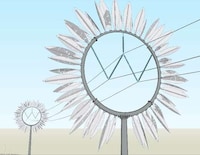 Sunflower-Inspired Power Poles Image 1