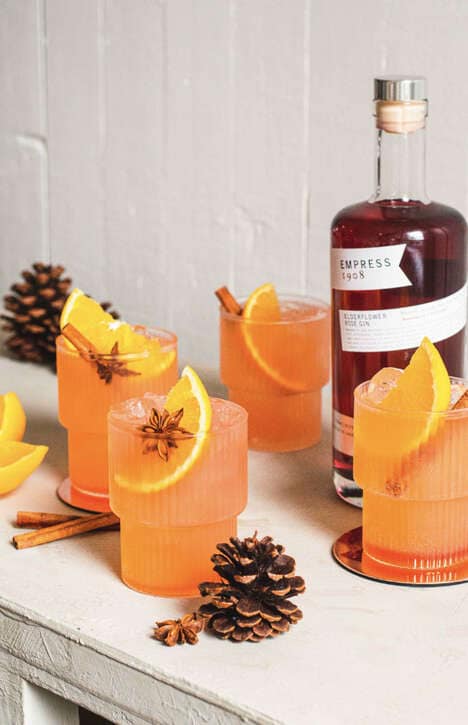 Festive Rose Gin Cocktails