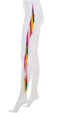 Rainbow Fringe Leggings Image 4