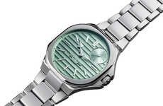 Green-Tonal Metallic Timepieces