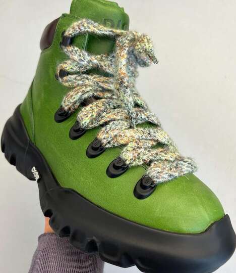 Mohair-Laced Luxe Ski Boots