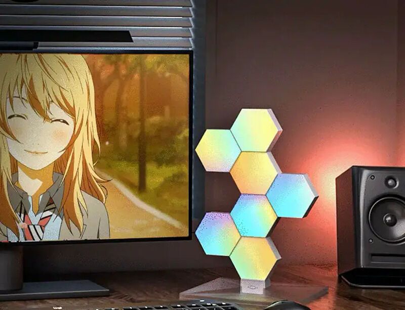 Customizable Hexagonal Desk Lights