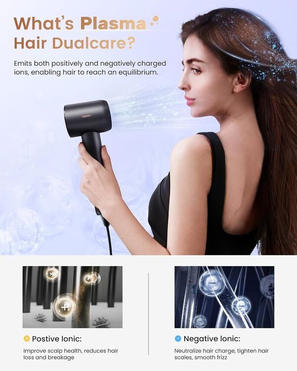 Scalp-Caring Hair Dryers : WANTIFO Hair Dryer DualCare