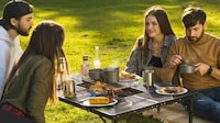 Communal Outdoor Cooking Tables Image 1
