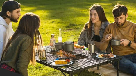 Communal Outdoor Cooking Tables
