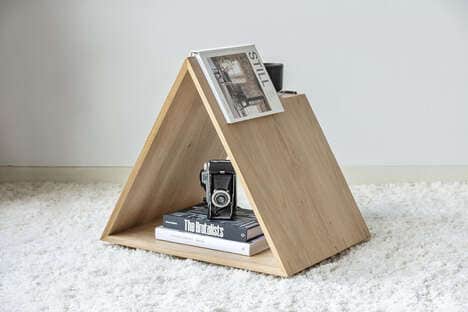 Abstract Triangular Side Tables