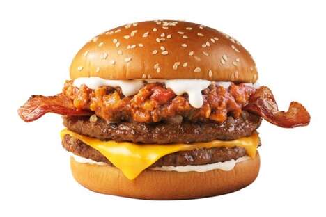 Meaty Chili-Topped Burgers