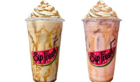Swirled Horchata Caramel Sippers
