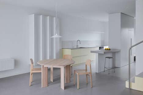 Pale Yellow Minimal Townhomes