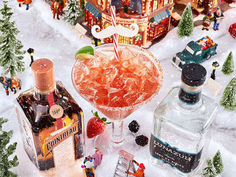 Moustachioed Holiday Margaritas